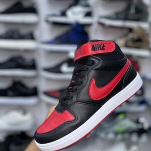 Nike Court Borough Mid 2 Preto E Vermelho
