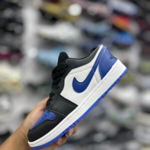 Tênis Air Jordan 1 Low Preto Branco E Azul