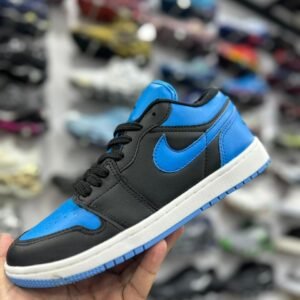 Tênis Air Jordan 1 Low Preto E Azul